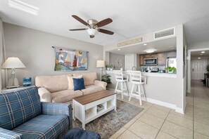Extra Guests Welcome - The living area’s sofa opens into a bed for two, so that Four Point Lighthouse can sleep 4 people in all!