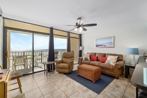 You’ll swoon when you see the spectacular views from this living room.