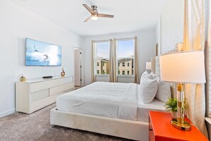 Deluxe Bedroom of the Home in Davenport Florida - Bedroom offers a comfortable bed - Smart TV and Netflix - Intimate space with a touch of sophistication