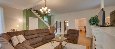 Reading Vacation Rental | 3BR | 2.5BA | Stairs Required | 3,500 Sq Ft