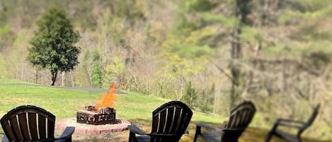 Spacious private yard with a beautiful view. 