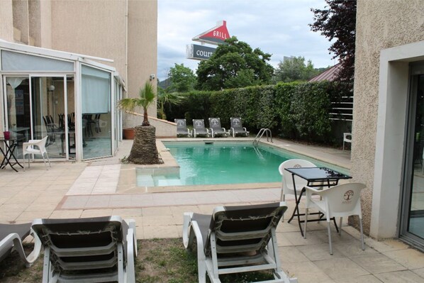 Spend time with family and friends in the outdoor pool.
