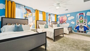 Kids will love the Toy Story themed room.