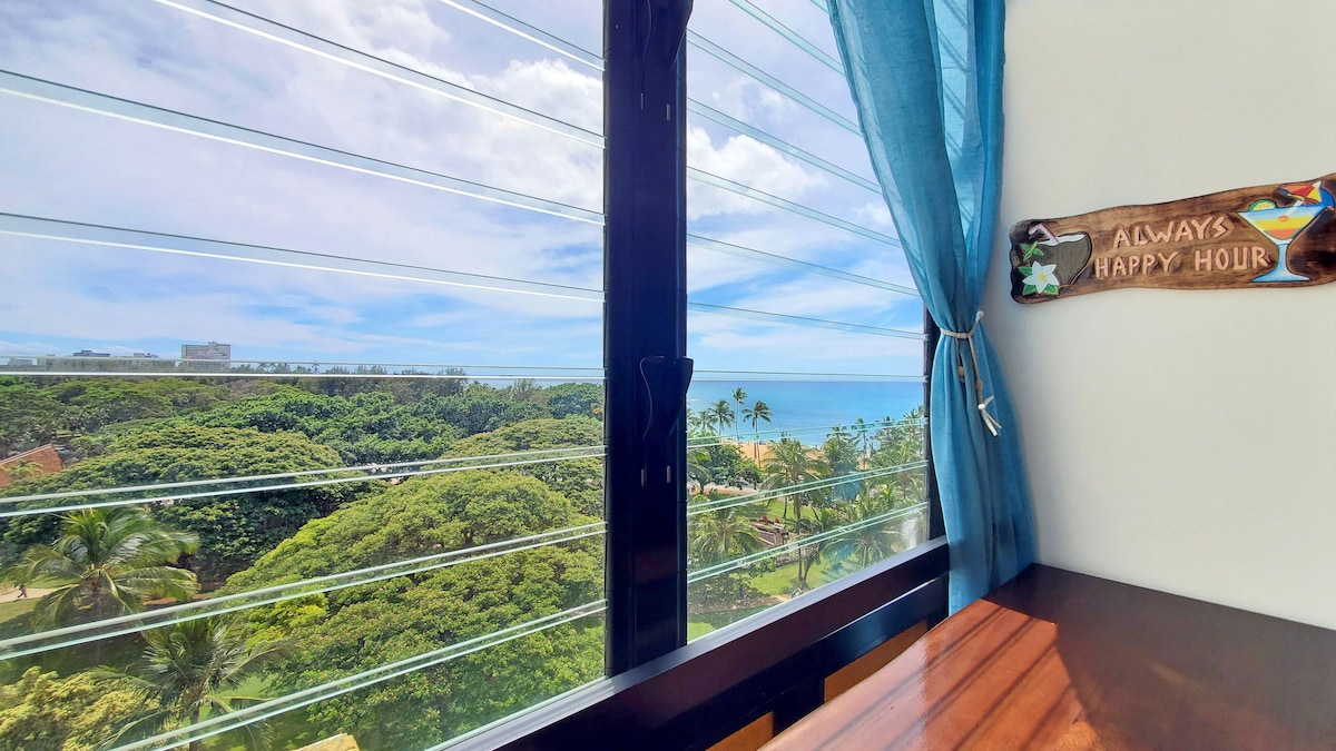 Delightful Ocean View Studio just 1 min to Beach