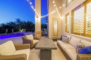 Patio Seating with Firepit Table