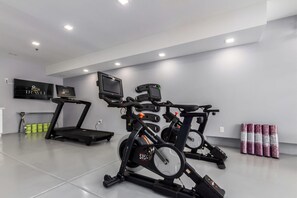 Full Gym with Treadmill, Bikes, TV and More