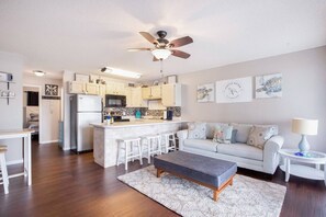 Living Area and Kitchen