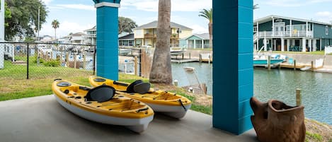 Kayak anyone? - Make use of the provided kayaks and enjoy cruising down the canal waters.