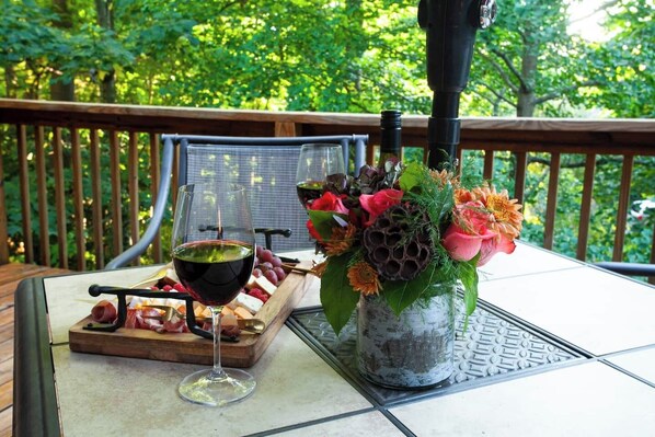 Happy hour on the back patio