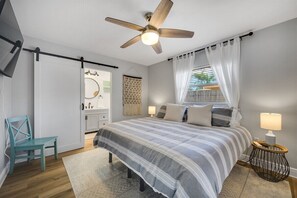 Master Bedroom with plush king bed and Ensuite bath