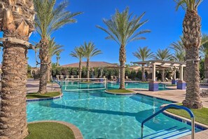 One of the many pools!