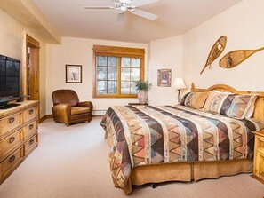 Get a good night's sleep in the master bedroom.