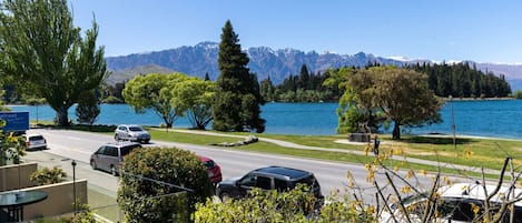 Incredible central waterfront location. 180 panoramic views over Lake Wakatipu, The Remarkables, Cecil Peak