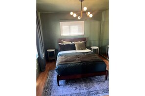 The Green Room:  New queen Nectar mattress, lots of pillow and blanket options