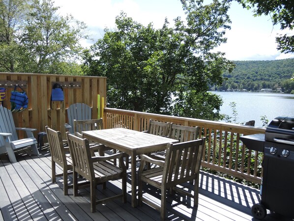 Open deck overlooking water