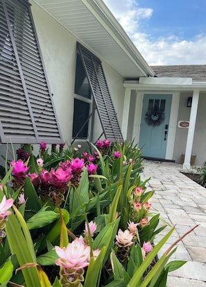 Seasonal flowering entry garden