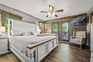First Master bedroom with deck access