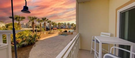 Pool & sunset views from 1st floor private patio