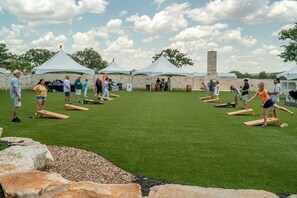 Putt around the putting green, toss corn hole, or just sit back and relax and enjoy those legendary Texas sunsets!