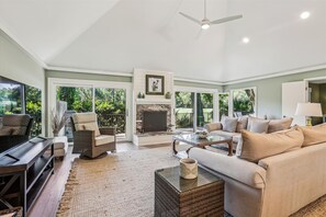Living Room with Direct Golf Course Views at 30 Stoney Creek Road