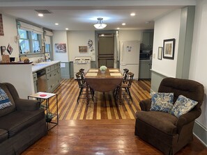 Living room and eat-in kitchen