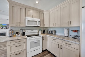 Kitchen full of items for use