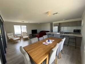 Open plan kitchen, dining, living and sitting