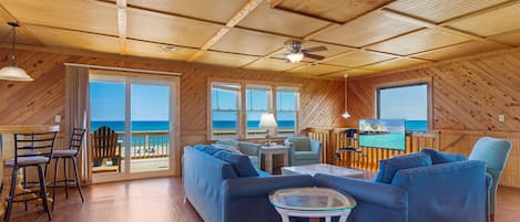 Living area with ocean views