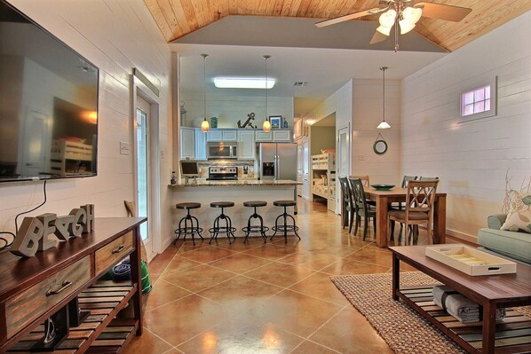 With the beautiful open floor plan, everyone is included on the action.