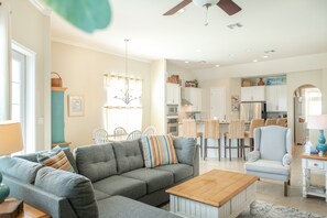 Great Space - The living room seats are comfortable, the view is spectacular, and the Port Aransas experience is just around the corner. Book your stay today!