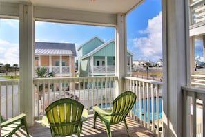 Balcony Seating Facing The Pool