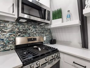 New microwave and gas range