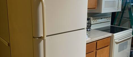 fully equipped kitchen with microwave and dishwasher