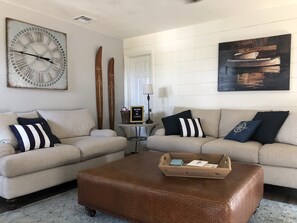 Downstairs living room with TV