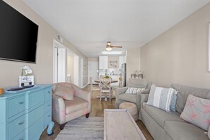 Living Room with Roku Tv