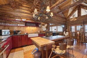 Fully stocked gourmet kitchen!
