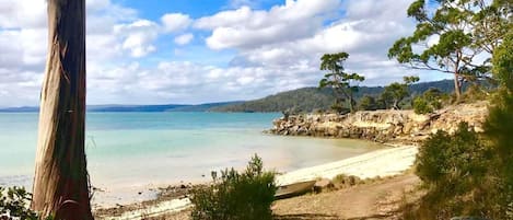 Vue sur la plage ou l’océan