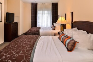 Drift to sleep in a comfortable bed after a wonderful day outside.