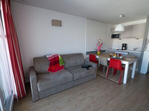 Our comfy sofa bed sleeps up to 2!