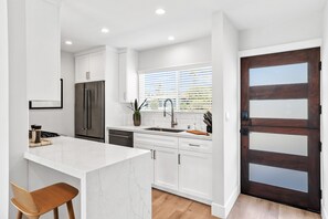 Kitchen and front door