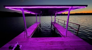 From the dock, fishing, swimming and enjoying life.  The boat Lift is 9x24