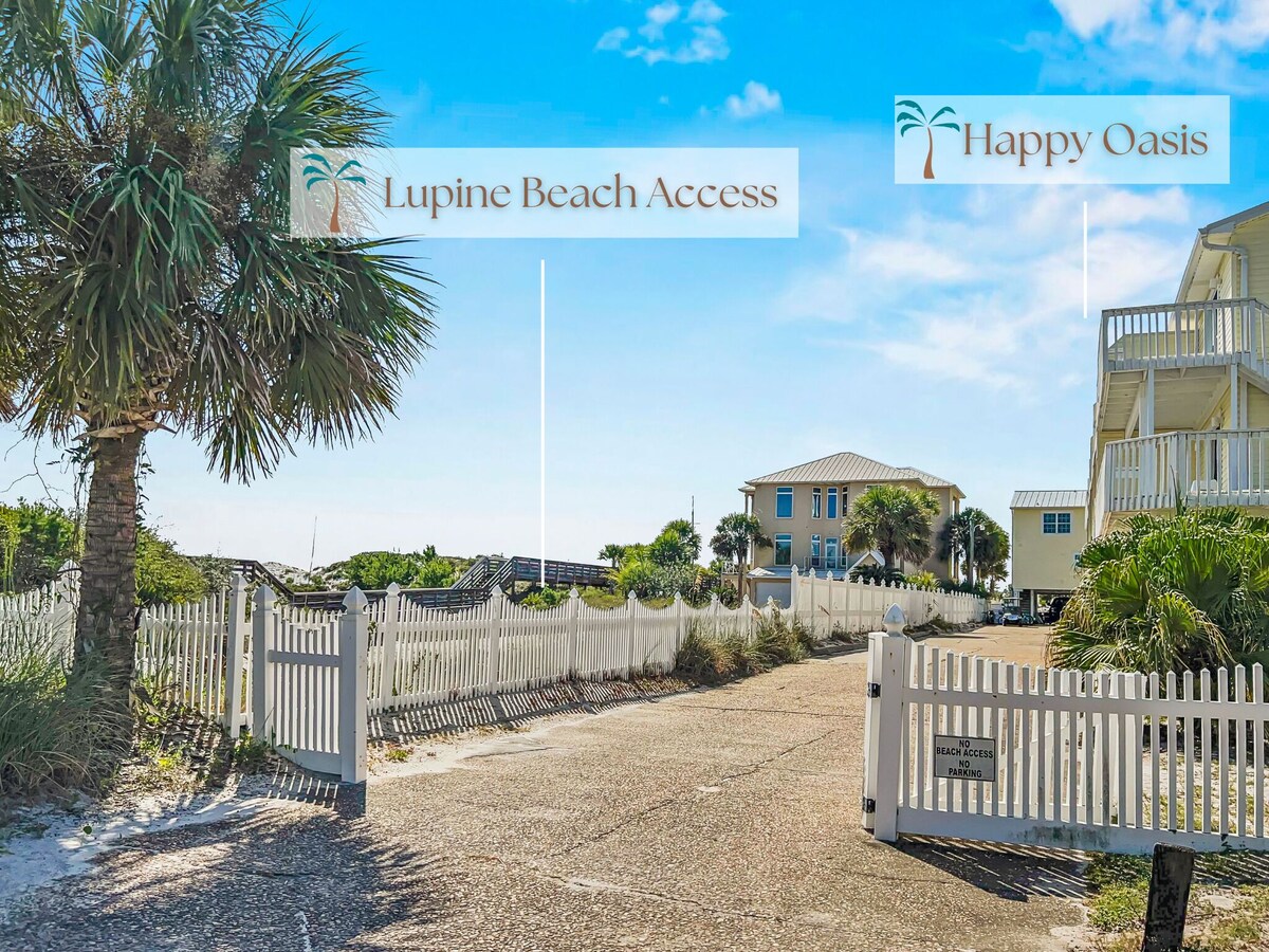 “Happy Oasis” | Beach Views | Steps to the beach | Bike to Rosemary Beach