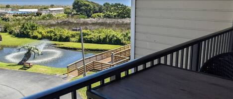 The breezes make the balcony a family favorite