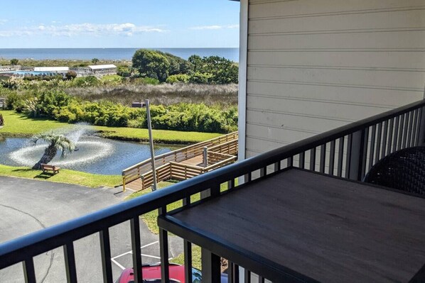 The breezes make the balcony a family favorite