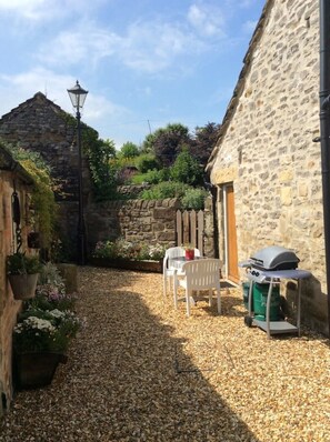 Outside seating area.