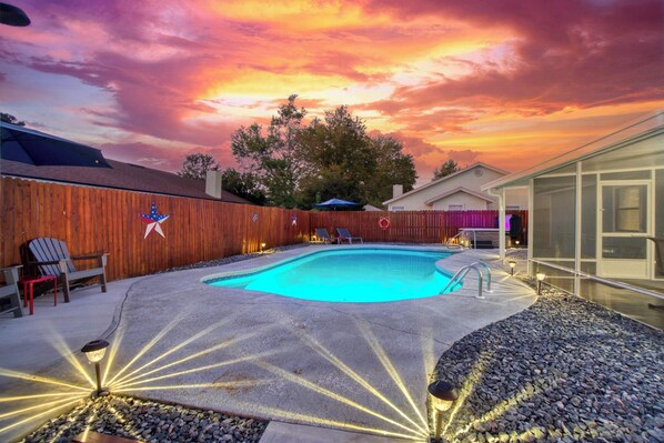 Enjoy poolside seating, ideal for families or friends looking for a memorable getaway.

This home is recommended for swimmers only>>