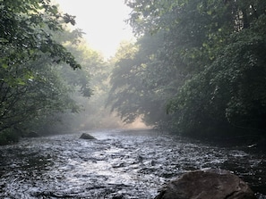 Summer evening on river