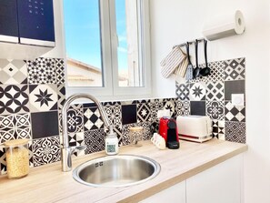 Kitchen area. Kitchen and appliances