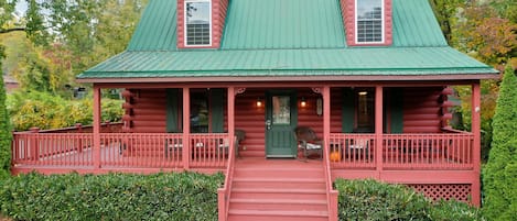 Smoky Bear Cabin, a true log cabin located in the Crocketts Meadow neighborhood.