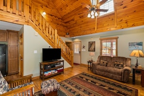 Plenty of seating. Large open family room with SmartTV for steaming.